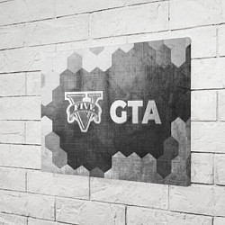 Холст прямоугольный GTA - grey gradient по-горизонтали, цвет: 3D-принт — фото 2