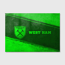 Холст прямоугольный West Ham - green gradient по-горизонтали, цвет: 3D-принт — фото 2