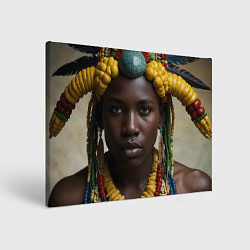 Холст прямоугольный Африканец искусство, цвет: 3D-принт
