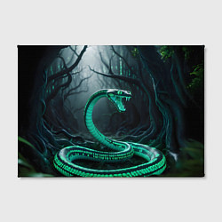 Холст прямоугольный Змея в неоновом лесу, цвет: 3D-принт — фото 2