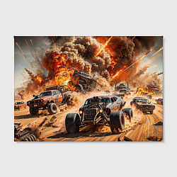 Холст прямоугольный Mad Max - explosion cars, цвет: 3D-принт — фото 2