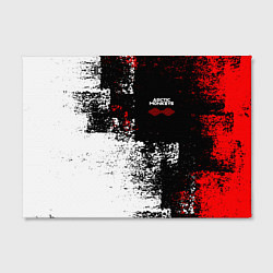 Холст прямоугольный Arctic Monkeys - Красные и белые помехи, цвет: 3D-принт — фото 2