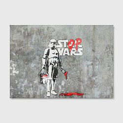 Холст прямоугольный Banksy - stop wars, цвет: 3D-принт — фото 2