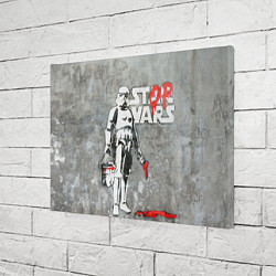 Холст прямоугольный Banksy - stop wars, цвет: 3D-принт — фото 2