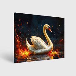 Картина прямоугольная Лебедь в огне