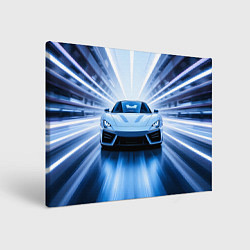 Холст прямоугольный Спорткар на скорости, цвет: 3D-принт