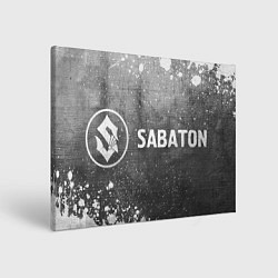 Холст прямоугольный Sabaton - grey gradient по-горизонтали, цвет: 3D-принт