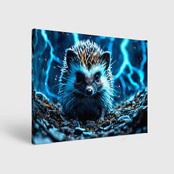 Картина прямоугольная Ежик в разрядах молний