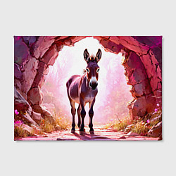 Холст прямоугольный Осел в розовом свете, цвет: 3D-принт — фото 2
