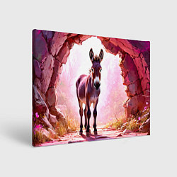 Холст прямоугольный Осел в розовом свете, цвет: 3D-принт