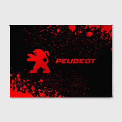 Холст прямоугольный Peugeot - red gradient по-горизонтали, цвет: 3D-принт — фото 2