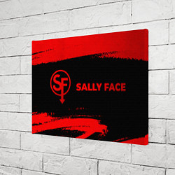 Холст прямоугольный Sally Face - red gradient по-горизонтали, цвет: 3D-принт — фото 2