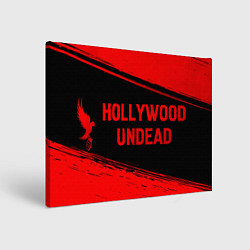 Холст прямоугольный Hollywood Undead - red gradient по-горизонтали, цвет: 3D-принт