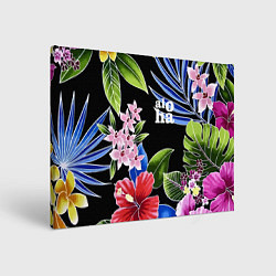 Холст прямоугольный Tropical flowers - aloha, цвет: 3D-принт