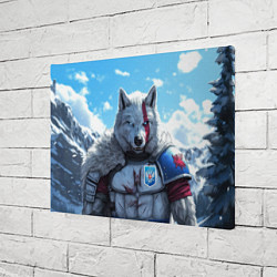 Холст прямоугольный Волк русский, цвет: 3D-принт — фото 2