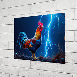 Холст прямоугольный Петух и молния, цвет: 3D-принт — фото 2