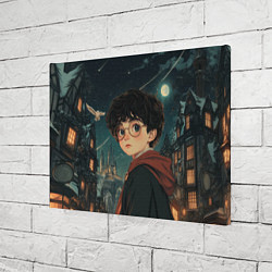 Холст прямоугольный Гарри Поттер и ночной город, цвет: 3D-принт — фото 2