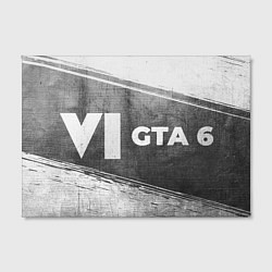 Холст прямоугольный GTA 6 - grey gradient по-горизонтали, цвет: 3D-принт — фото 2