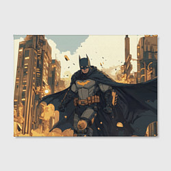 Холст прямоугольный Бэтмен и разрушенный город, цвет: 3D-принт — фото 2