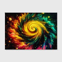 Холст прямоугольный Neon space - ai art fantasy, цвет: 3D-принт — фото 2