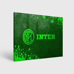 Холст прямоугольный Inter - green gradient по-горизонтали, цвет: 3D-принт