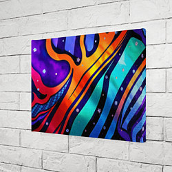 Холст прямоугольный Космические цветные линии, цвет: 3D-принт — фото 2