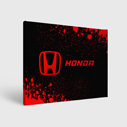 Холст прямоугольный Honda - red gradient по-горизонтали, цвет: 3D-принт