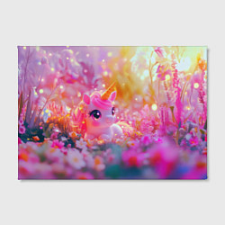 Холст прямоугольный Маленькая милая единорожка, цвет: 3D-принт — фото 2