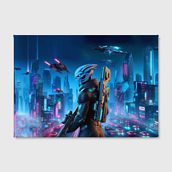 Холст прямоугольный Mass Effect - neon glow fantastic, цвет: 3D-принт — фото 2