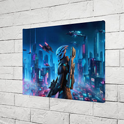 Холст прямоугольный Mass Effect - neon glow fantastic, цвет: 3D-принт — фото 2