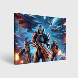 Холст прямоугольный Mass Effect - space fantasy, цвет: 3D-принт