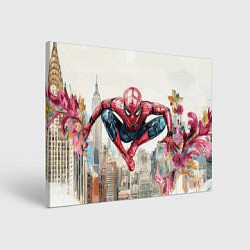 Холст прямоугольный Человек паук паркур, цвет: 3D-принт