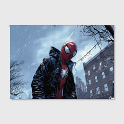 Холст прямоугольный Человек-паук в куртке, цвет: 3D-принт — фото 2