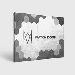 Холст прямоугольный Watch Dogs - white gradient по-горизонтали, цвет: 3D-принт
