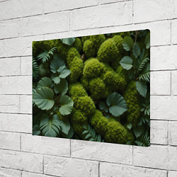 Холст прямоугольный Зеленый мох и листья, цвет: 3D-принт — фото 2