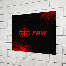 Холст прямоугольный FAW - red gradient по-горизонтали, цвет: 3D-принт — фото 2