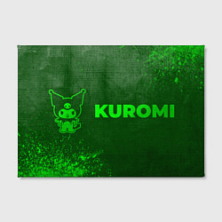 Холст прямоугольный Kuromi - green gradient по-горизонтали, цвет: 3D-принт — фото 2
