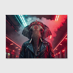 Холст прямоугольный Cyberpunk elephant, цвет: 3D-принт — фото 2