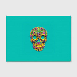 Холст прямоугольный Цветочный череп, цвет: 3D-принт — фото 2