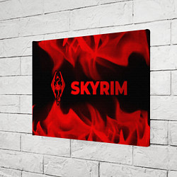 Холст прямоугольный Skyrim - red gradient по-горизонтали, цвет: 3D-принт — фото 2