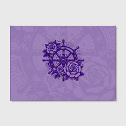 Холст прямоугольный Штурвал в розах, цвет: 3D-принт — фото 2