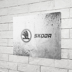 Холст прямоугольный Skoda - white gradient по-горизонтали, цвет: 3D-принт — фото 2