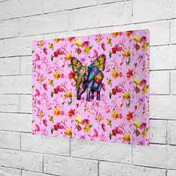 Холст прямоугольный Слон с крыльями бабочки, цвет: 3D-принт — фото 2