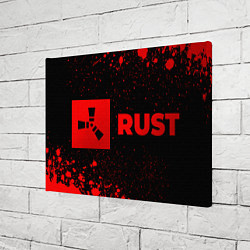Холст прямоугольный Rust - red gradient по-горизонтали, цвет: 3D-принт — фото 2
