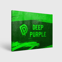 Холст прямоугольный Deep Purple - green gradient по-горизонтали, цвет: 3D-принт
