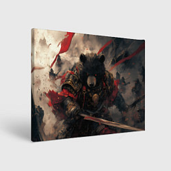 Холст прямоугольный Самурай медведь, цвет: 3D-принт