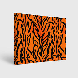Холст прямоугольный Тигровый огненный паттерн, цвет: 3D-принт