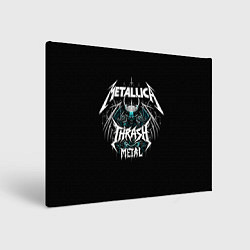 Холст прямоугольный Metallica group - thrash metal style, цвет: 3D-принт