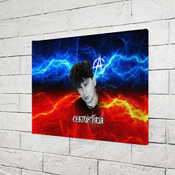 Холст прямоугольный Сектор газа молнии на фоне, цвет: 3D-принт — фото 2