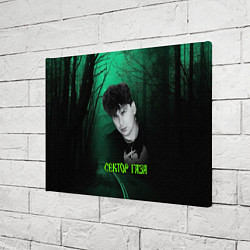 Холст прямоугольный Сектор газа зеленый фон, цвет: 3D-принт — фото 2